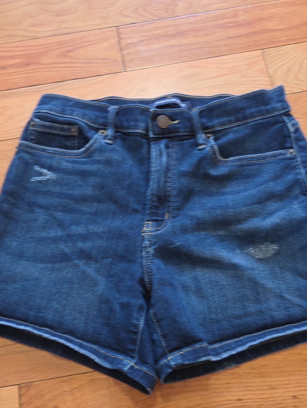 Calvin Klein Blue Denim High-Rise Jean Shorts